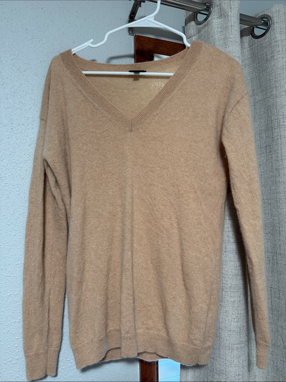 Talbots Camel V-Neck Cashmere Sweater